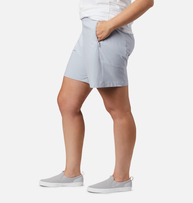 Pantaloni Scurti Columbia PFG Tidal II Dama Gri Deschis | Plus Size EK71AZ8SM